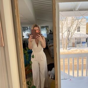 Elegant Cream Jumpsuit